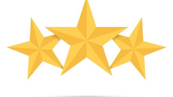 three gold stars